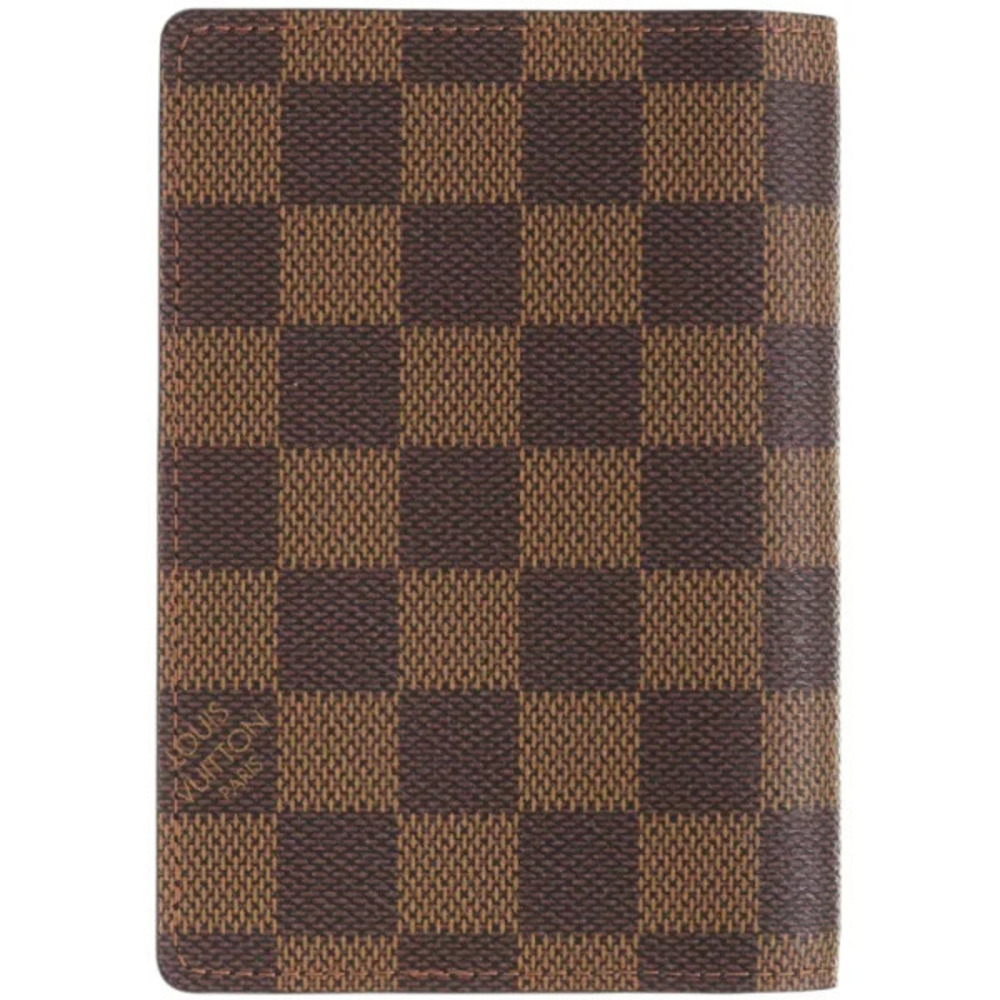 Louis Vuitton canvas cover LV brown notebook Couverture Damier Passport Brown